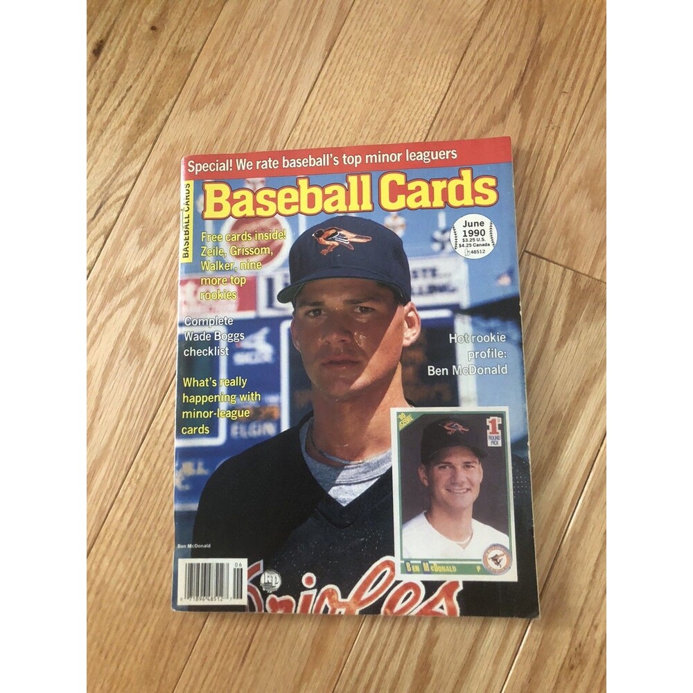 Vintage‎ 1990 BASEBALL CARDS MAGAZINE Ben McDONALD Cover Baltimore Orioles MLB